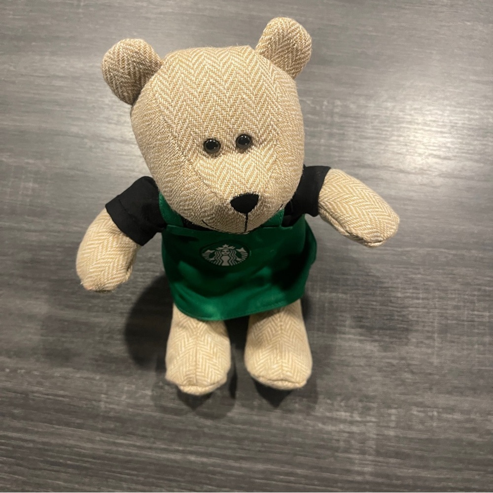 Starbucks 2016 Bearista Beat Brown Small Teddy Bear Green Apron - Picture 5 of 5